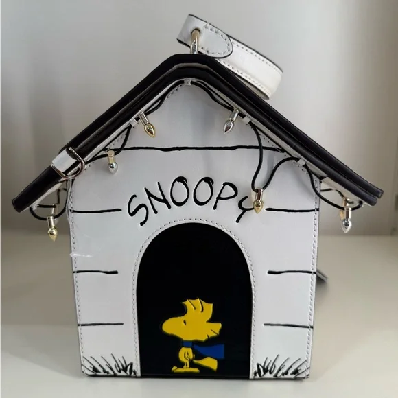 Kate Spade Snoopy Cream and Black Crossbody and Handle Handbag - Picture 1 of 6